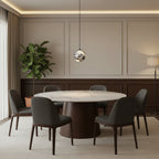 Marble glass orb pendant light with black cord and globe shade